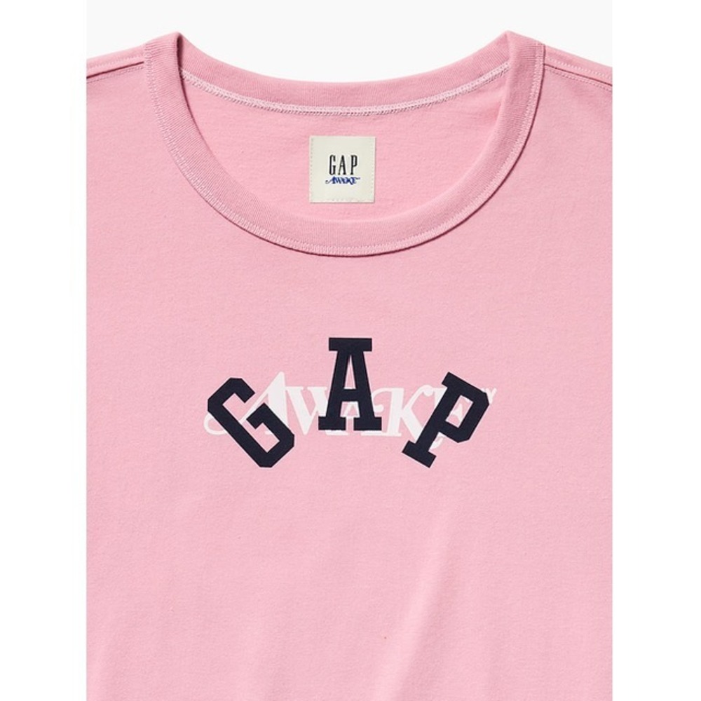 Gap x Awake NY‎ Adult Large New Crystal Rose Relaxed Logo Tee NWT